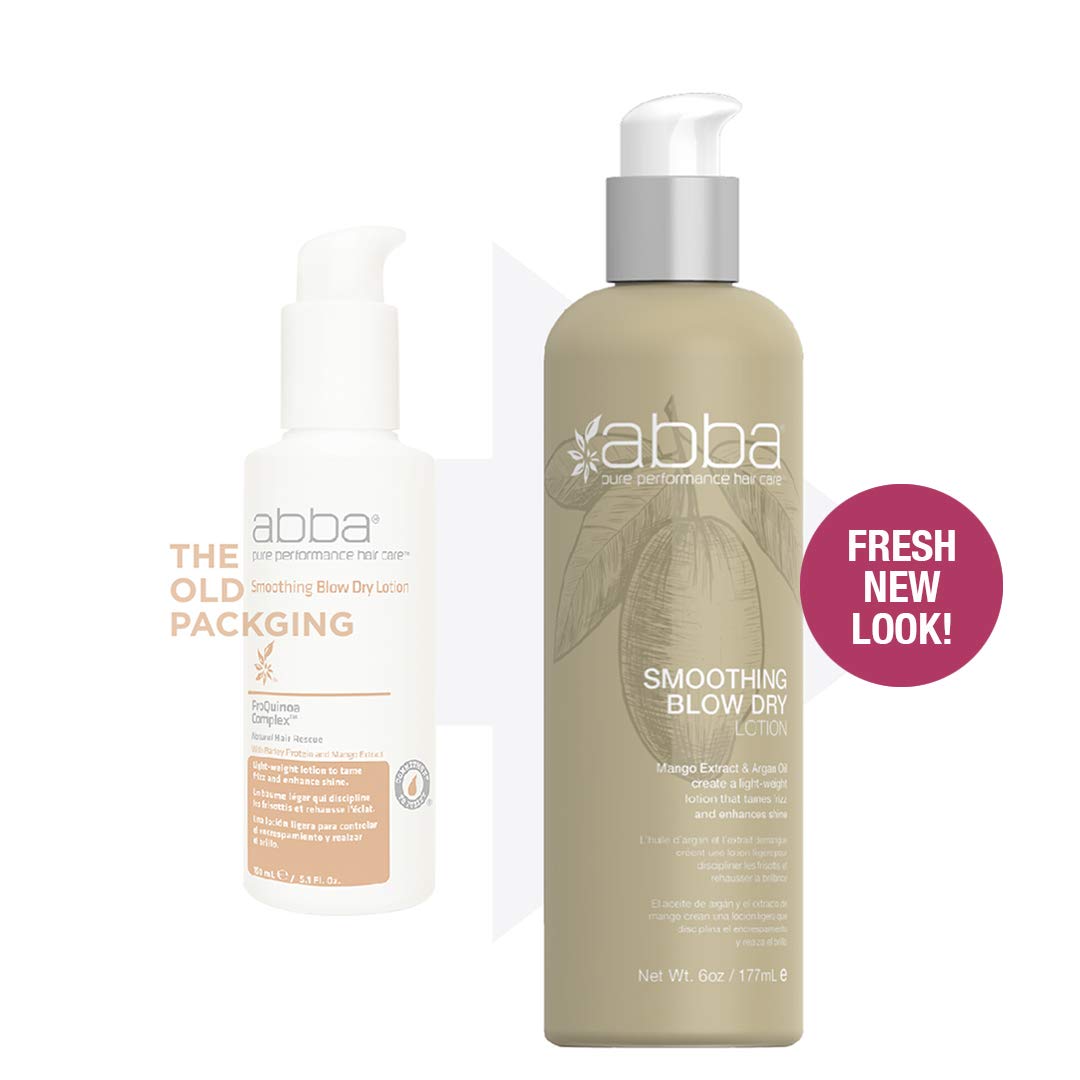 Abba Smoothing Blow Dry Lotion Mango & Argan Oil, 6 Oz