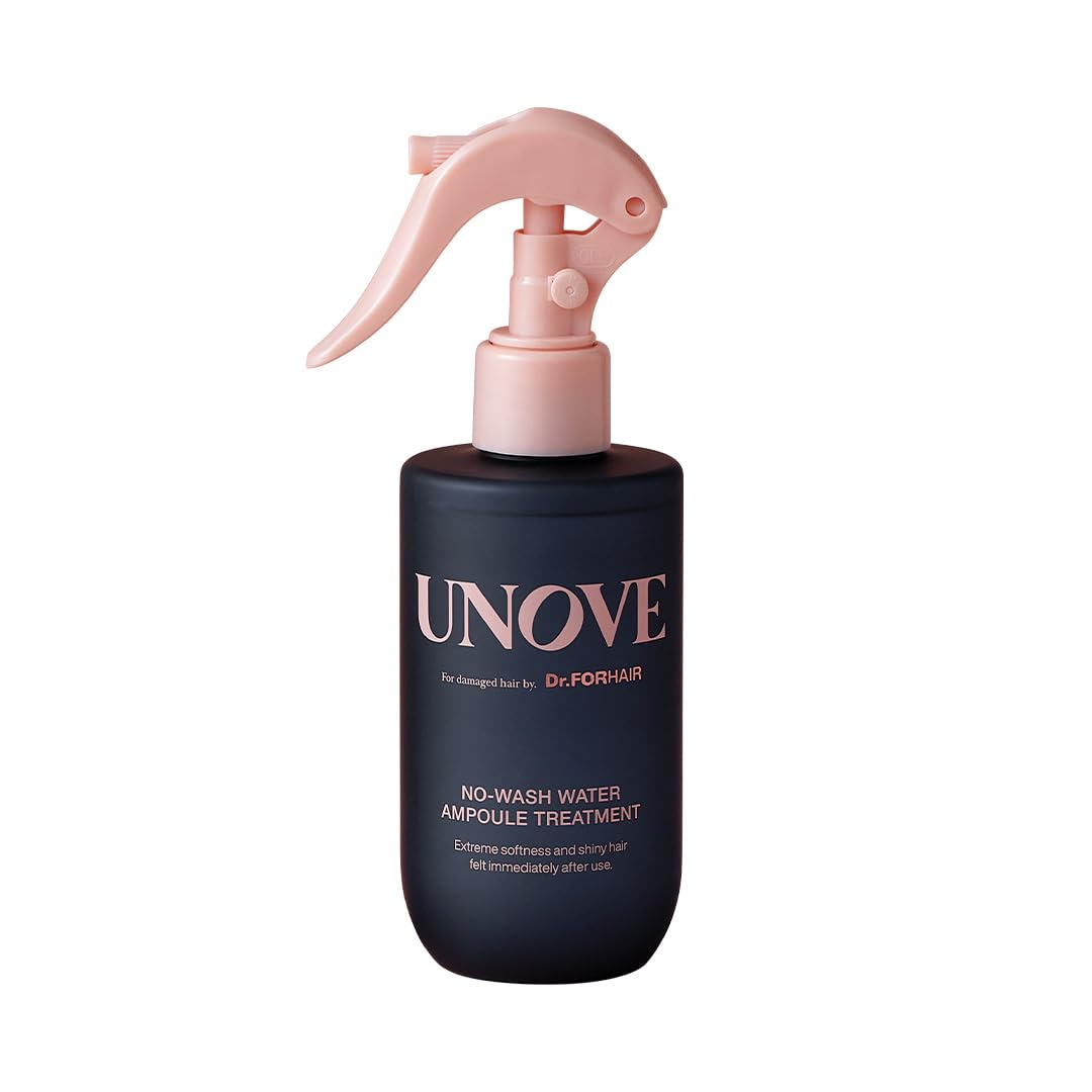 UNOVE No-Wash Water Ampoule Treatment 200ml/6.8 fl.oz | Deep Hydration & Repair for Damaged Hair | Lightweight Leave-In Formula | Frizz Control | Smooth, Silky Finish | Quick Hair Care Solution