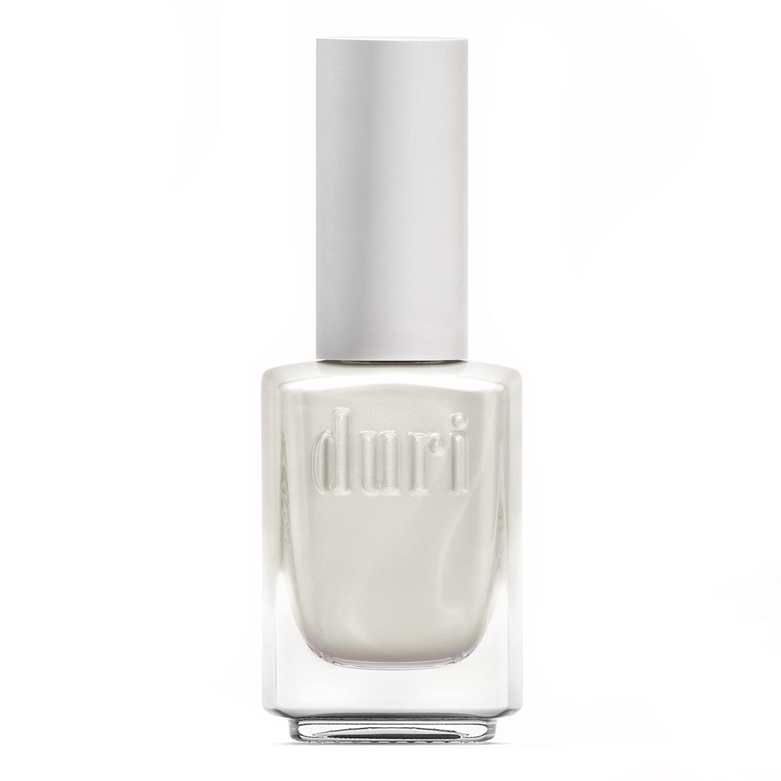 Duri Nail Polish, 50 Platinum, White Metallic Shimmer Pearl Finish Semi Sheer Coverage, 0.5 fl.oz.