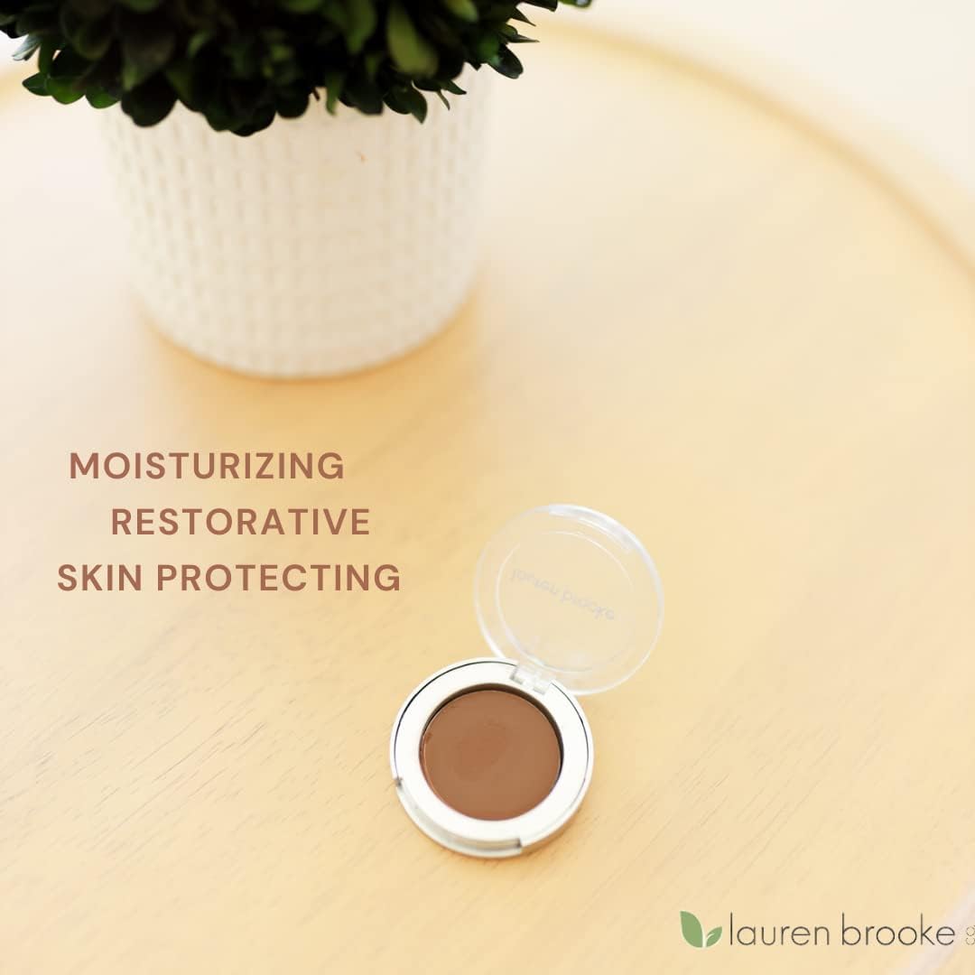 Lauren Brooke Cosmetiques Cream Eyeshadow | Natural Organic Eye Makeup, Richly Pigmented Creme Eyeshadow For Women (Dark Cocoa (Matte))