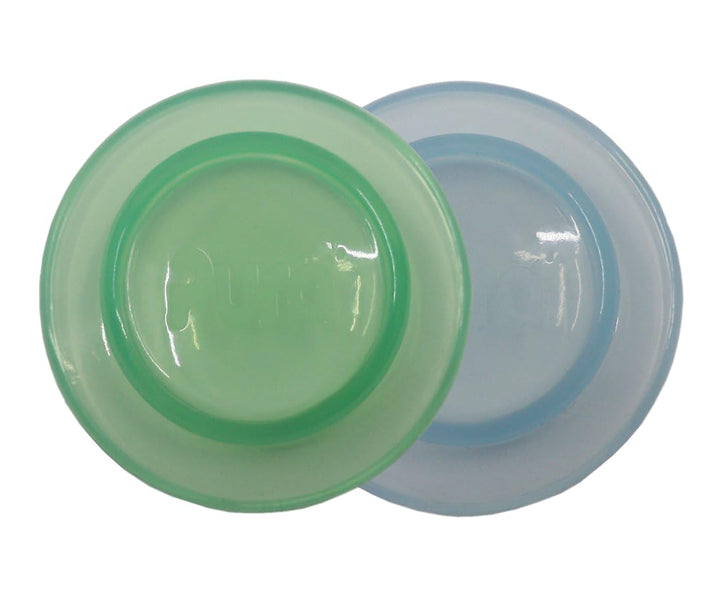 Pura Kiki Bottle Silicone Sealing Disks | Plastic-Free, Medical Grade, Unbreakable, Airtight | Baby Formula Milk, Food Storage, Breastmilk Storage for Travel | 3-Piece (Blue, Orange, Green)
