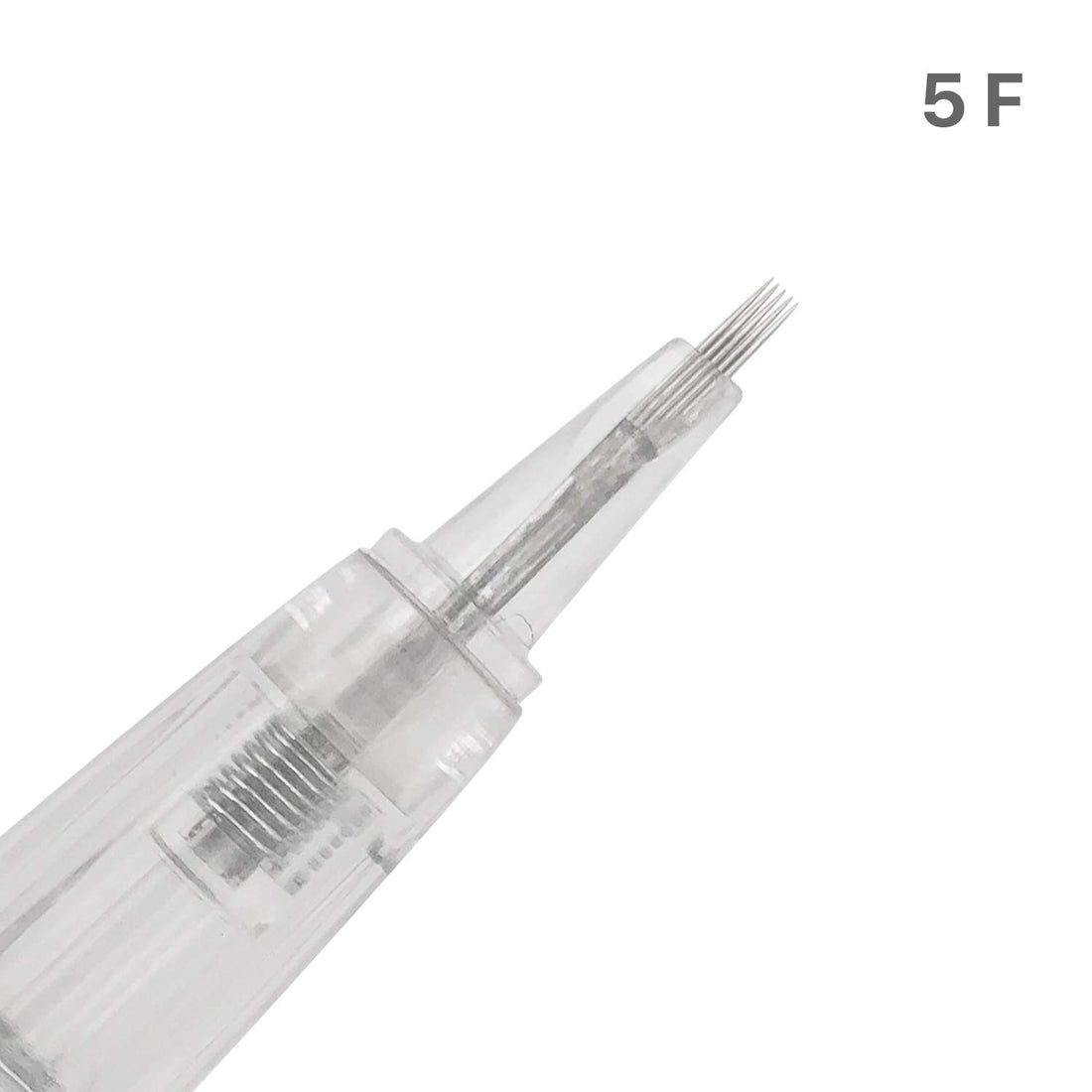 Pinkiou Row 5F Tattoo Needles and Caps for Permanent Makeup Set Eyebrow Tattoo Tips Microblading Pen (Pack of 10)