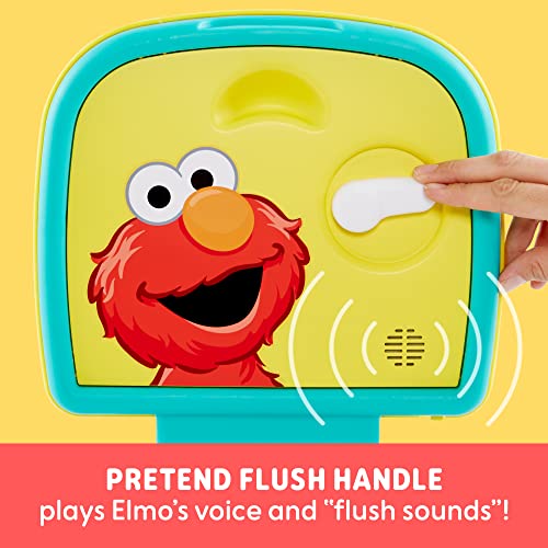 Sesame Street Elmo Hooray 3-in-1 Potty Training Toilet Seat and Step Stool, Easy to Clean Design with Flush Handle and Sounds, Portable and Great for Travel, Perfect for Toddler Boys and Girls 1-3