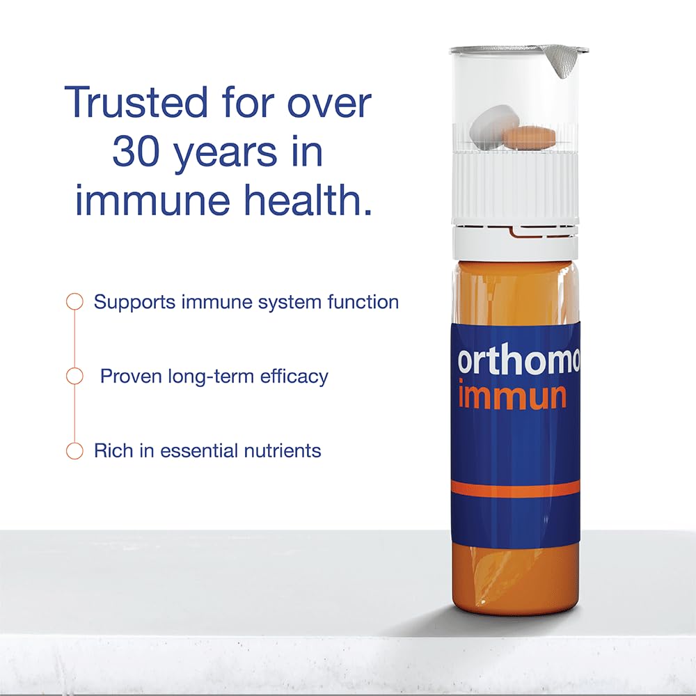 Orthomol Immun Vial, Immune Support Supplement,Capsule 30-Day Supply, Vitamins A, B, C, D, E, Zinc, Iodine