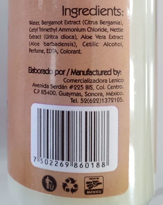 Set of Bergamot Shampoo and Conditioner 500ml, Shampoo y Acondicionador de Bergamota