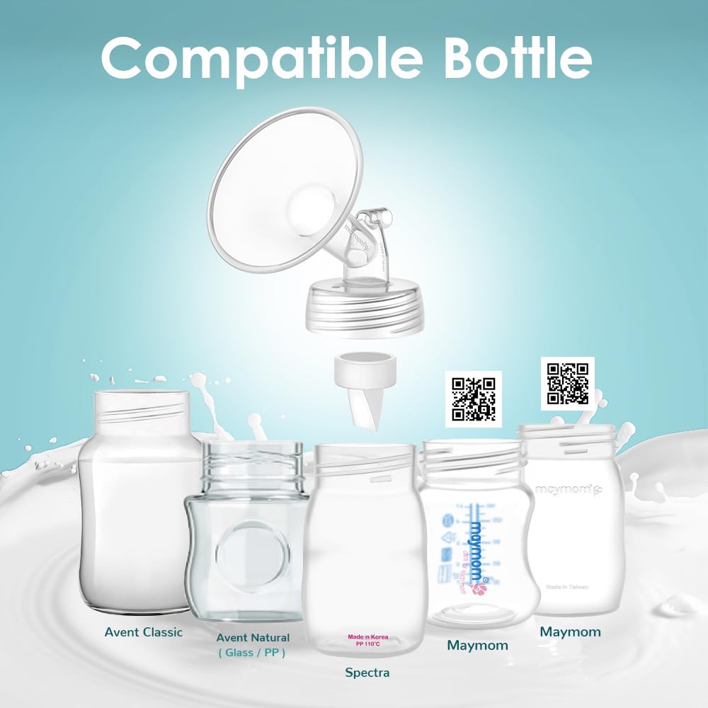 Maymom Pump Part Compatible with Spectra S1,S2 Spectra 9 Plus Breastpump; Incl Wide Mouth Flange (One flange-21mm Flange) Not Original Spectra Flange; Not Spectra Baby USA Parts