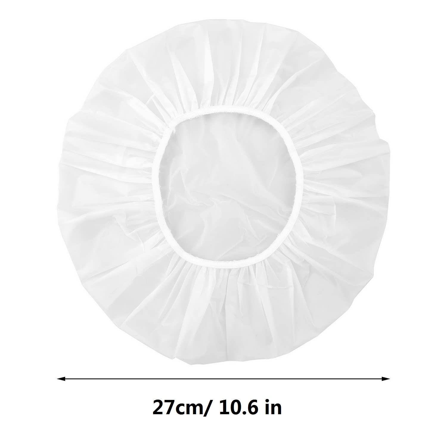 Shower Caps, 3 Pcs Waterproof Bath Caps Plastic Reusable Shower Caps Elastic Band Bath Hair Hat for Women Ladies Spa Salon