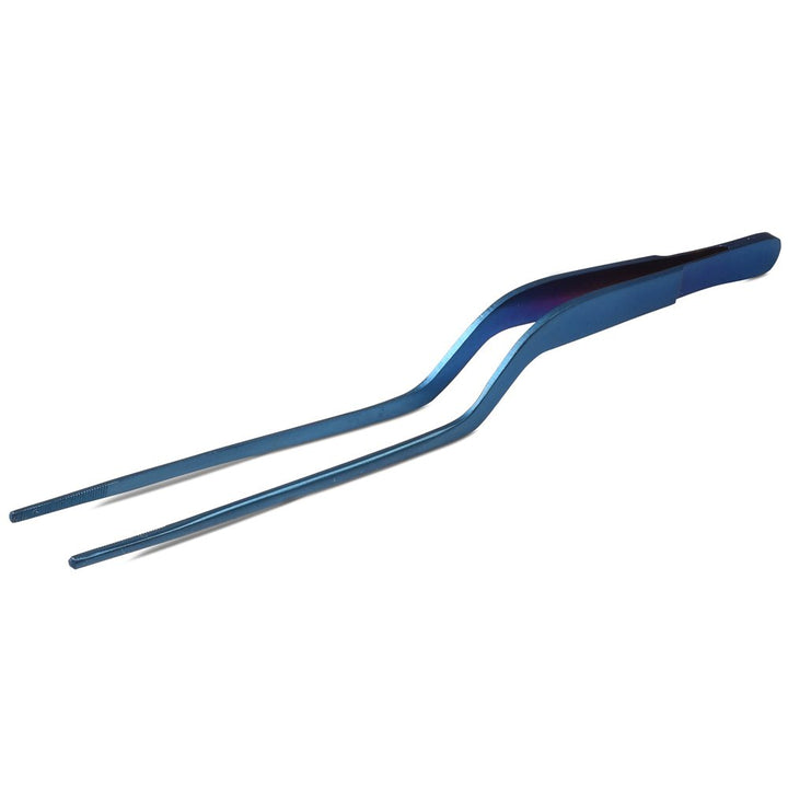 JB Prince Blue Offset Fine Tip Tweezer 7. 8 inches
