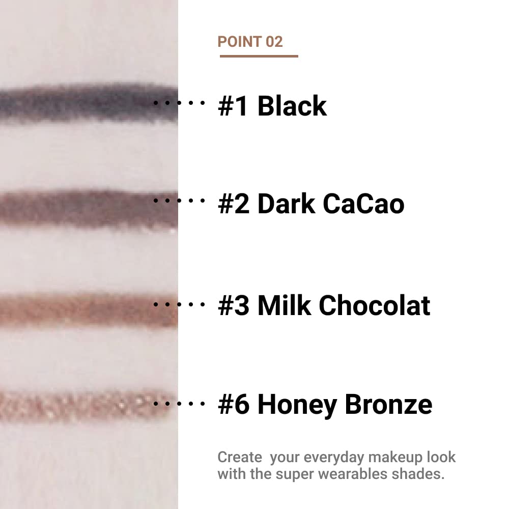 ETUDE Proof 10 Gel Pencil Liner 0.3g (#6 Honey Bronze) | Creamy Gel Texture Eyeliner with Wearable Shades to Create Precise Line Eye Makeup without Efforts, Korean Makeup, Perfect for Gift