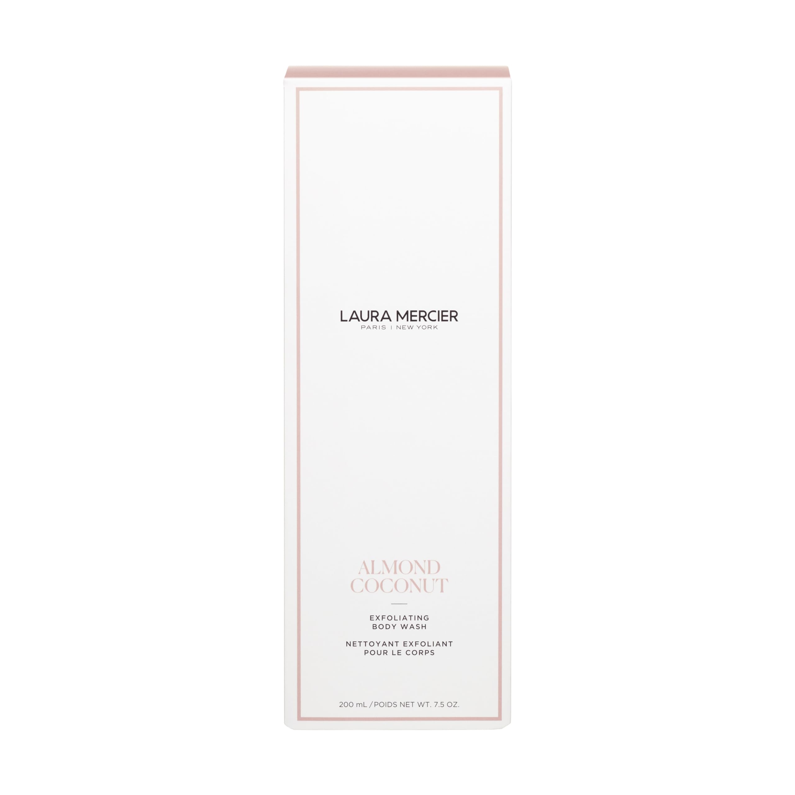 Laura Mercier Exfoliating Body Wash, Strawberry Seed and Sugar Scrub-Infused Exfoliator, Removes Impurities, Helps to Improve Uneven Skin Tone, Elasticity and Circulation, Almond Coconut