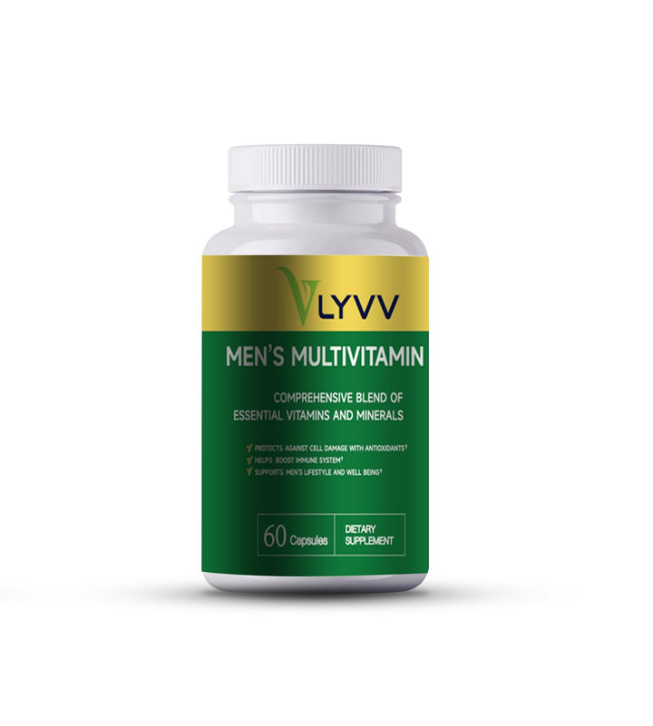 Lyvv Men's Multivitamin, Comprehensive Blend of Essential Vitamins and Minerals, 60 Capsules