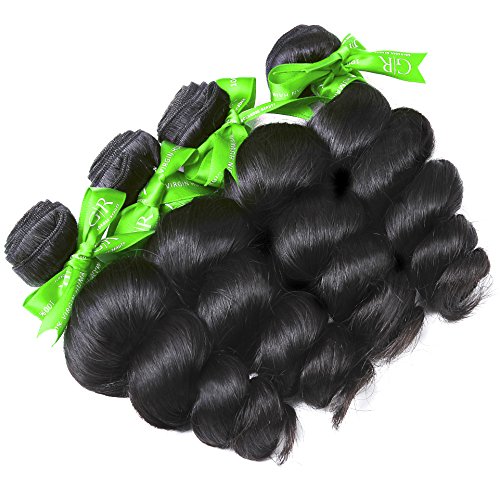 12 : GoldRose Beauty Brazilian Virgin Loose Wave, 1 Bundle Natural Color Raw Unprocessed 100% Human Hair Virgin Loose Wave Hair Weave Size 12 Inches