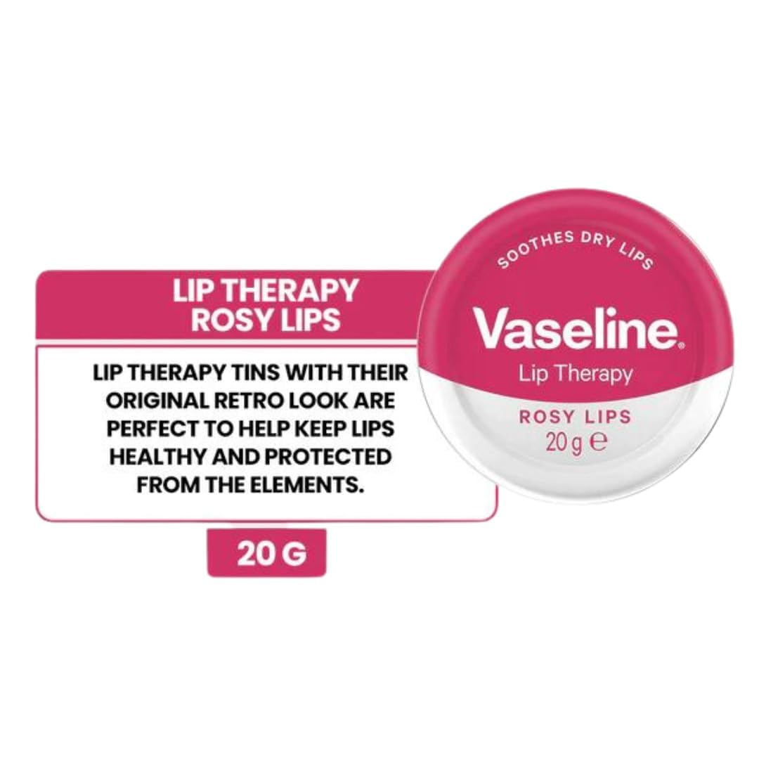 Vaseline Lip Therapy Rosy Lips with Rose and Almond Oil 20g, 1 Unit