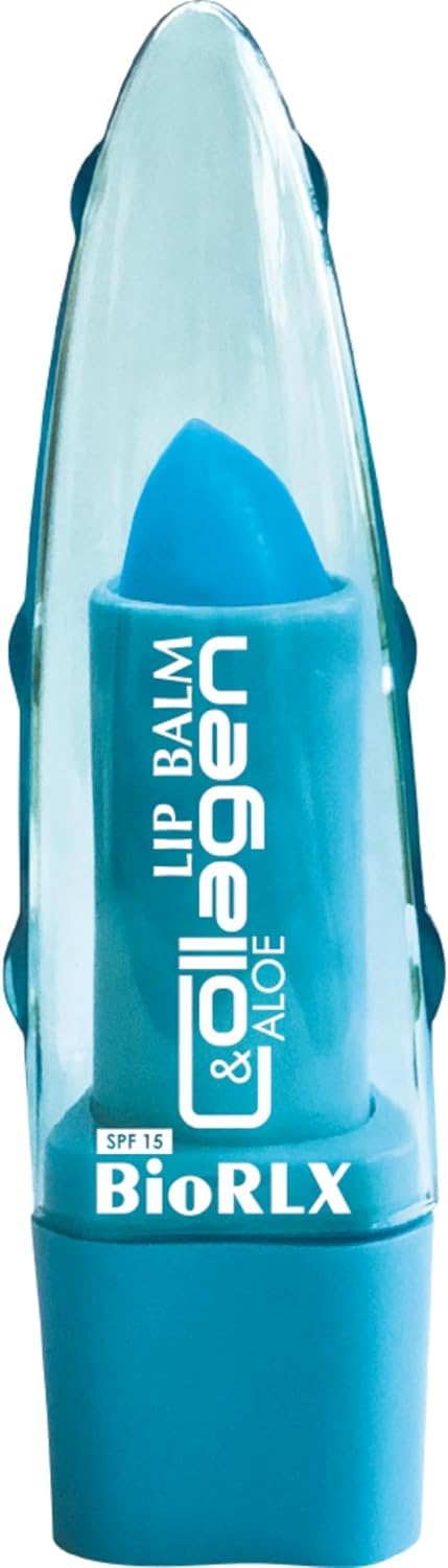 BioRLX Collagen & Aloe Vera Lip Balm - Advanced Anti-Aging Lip Care for Youthful and Hydrated Lips (Collagen, 0.12 Ounce (Pack of 1))