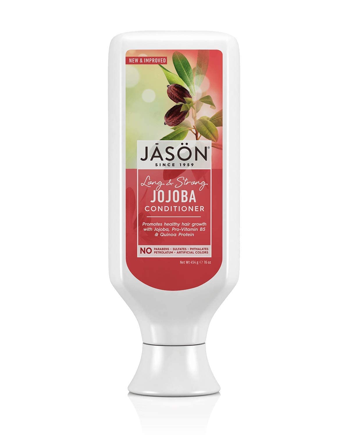 Jason Jojoba Long and Strong Shampoo and Conditioner Bundle With Jojoba Seed Oil, Aloe Vera, Vitamin B5 and Wheat Protein, 16 oz. and 16 oz. Each