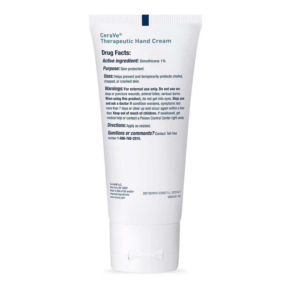 CeraVe Therapeutic Hand Cream For Normal to Dry Skin 3 Ounce (Pack Of 3)