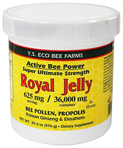 Fresh Royal Jelly + Bee Pollen, Propolis, Ginseng, Honey Mix - 36,000mg Y.S. Org 20.3 oz