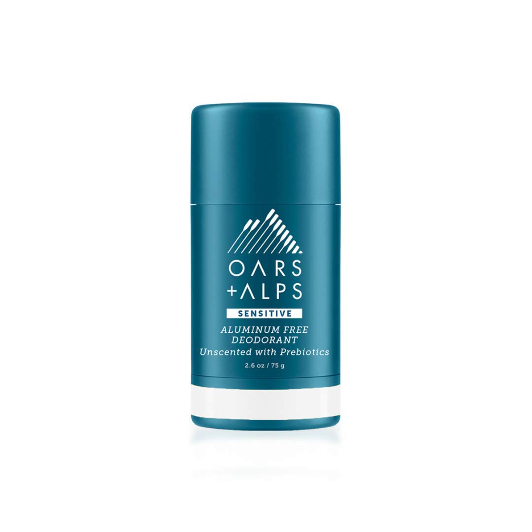 Oars + Alps Natural Deodorant for Men and Women with Prebiotics, Aluminum and Alcohol Free, Microbiome Friendly, Unscented, 2.6 Oz