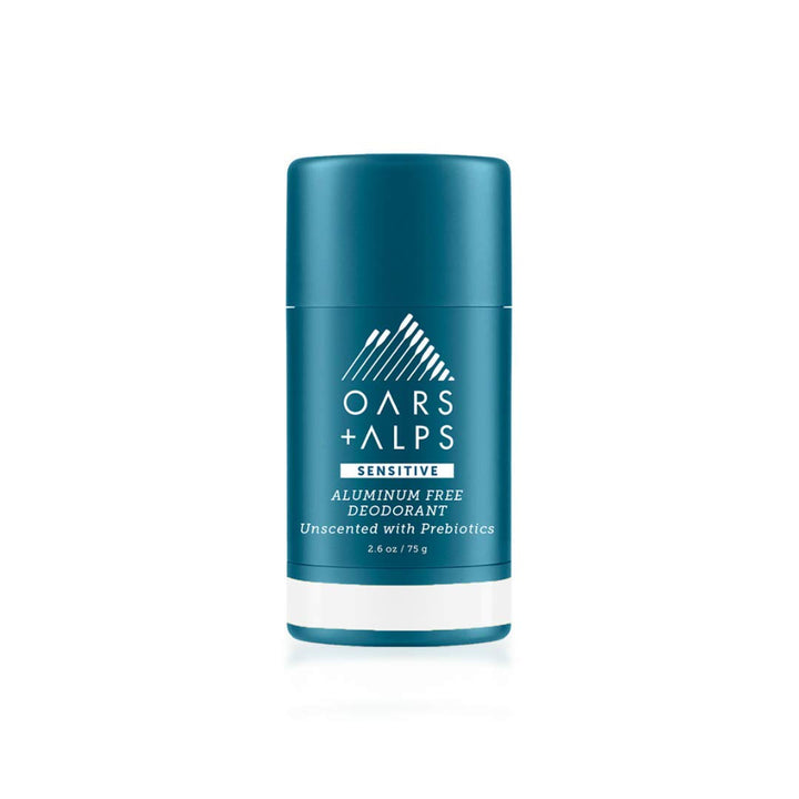Oars + Alps Natural Deodorant for Men and Women with Prebiotics, Aluminum and Alcohol Free, Microbiome Friendly, Unscented, 2.6 Oz