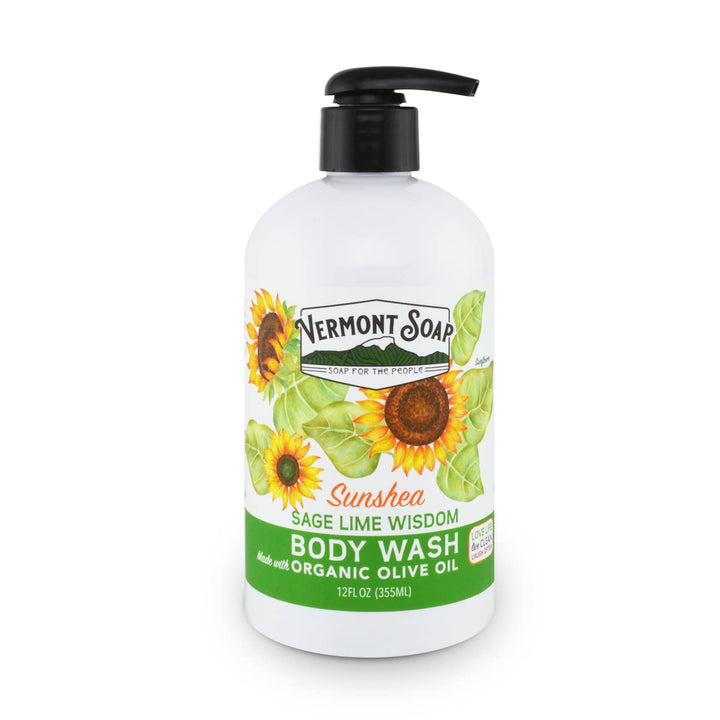 Vermont Soap Organic Body Wash (Sage Lime Wisdom), 12 oz