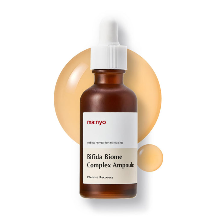 MANYO FACTORY Bifida Biome Complex Ampoule 1.7 fl oz (50ml) Korean Skincare, Facial Skin Rejuvenating, with 10-types-of Hyaluronic Acid, for Women and Men