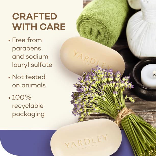 Pack Of 10: Yardley London English Lavender With Essential Oils Soap Bar, 4.25 Oz Bar (Pack Of 10)