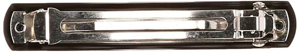 Caravan Extra Long Basic Automatic Black Barrette, 0.5 Ounce