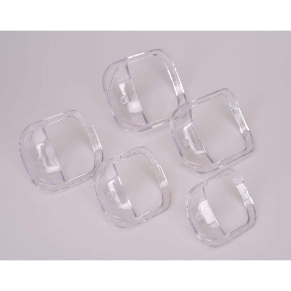 Sasha Square 5 Sizes Set of French Beard or Goatee Shaving Template I Beard Trimming Tool, Shave Goatee Reduce Shaving Time, Perfect Symmetric Beard Everytime Shave Perfect Beard at Home (Transparent)