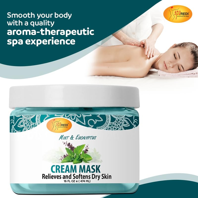 Spa Redi Pedi Cream Mask (Mint & Eucalyptus, 16 oz)