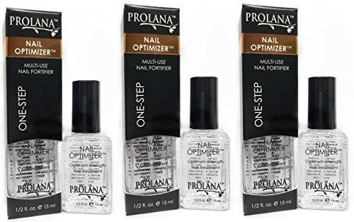 3 pieces : Prolana (Olan) Nail Optimizer Ultimate One-step Nail Strengthener .5 Oz (3 pieces)