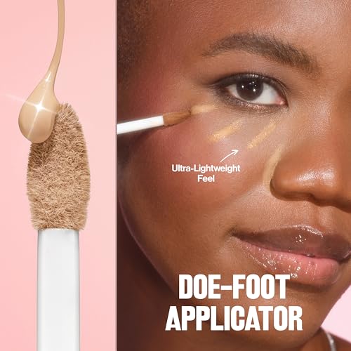 Revlon Glimmer Brightening Concealer, Liquid Under Eye Makeup, Made with Caffeine, Vitamin C, & Stevioside, 145, 0.3 fl oz