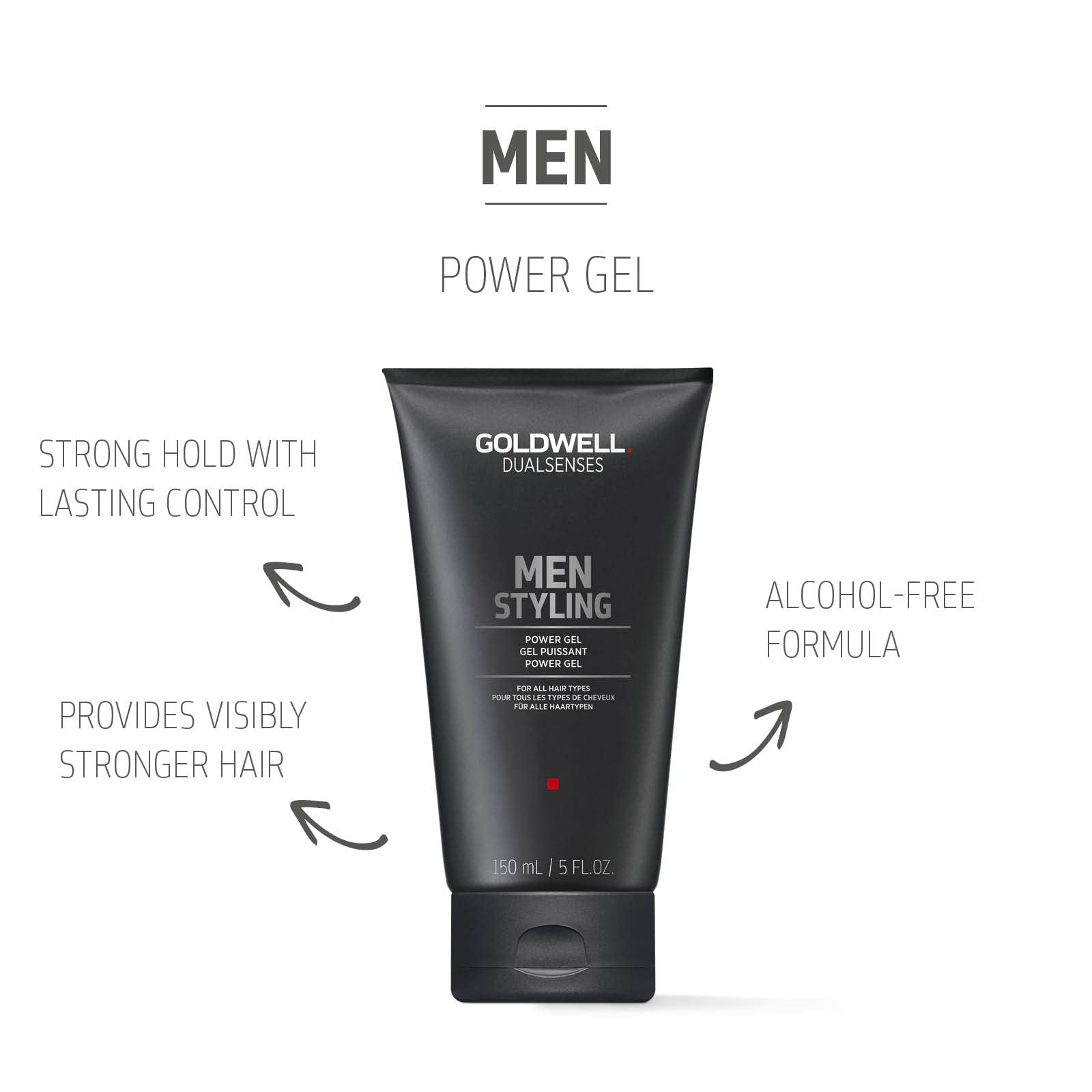 Goldwell Dualsenses Styling Power Gel for Men, 5 Ounce