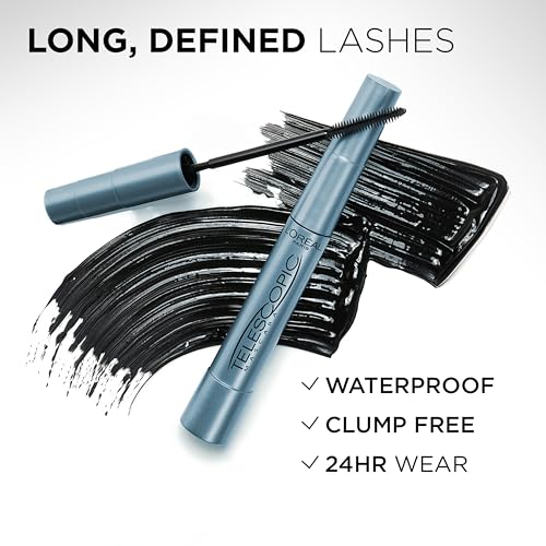L'Oreal Paris Makeup Original Telescopic Lengthening Mascara, Waterproof Black