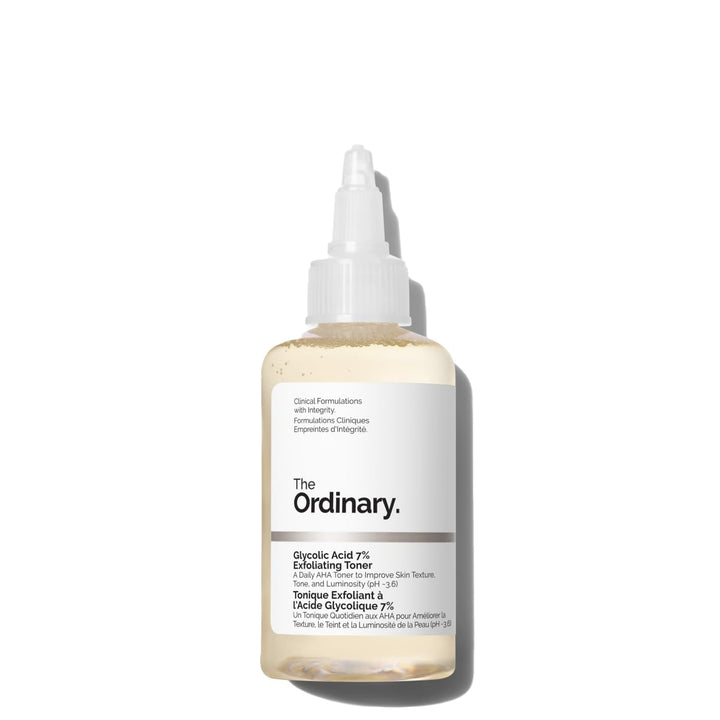 The Ordinary Glycolic Acid 7% Exfoliating Toner, Brightening and Smoothing Daily Toner for More Even-Looking Skin Tone, 8.1 Fl Oz