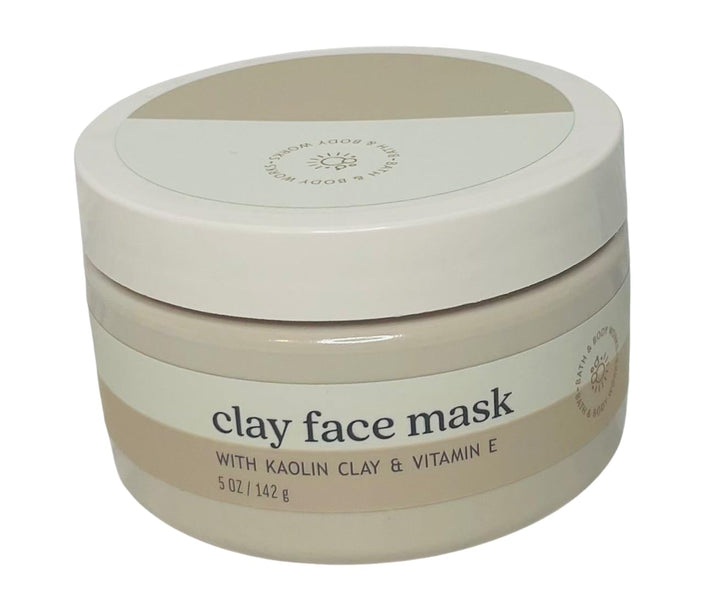 Bath and Body Works Face Clay Face Mask With Kaolin Clay, Bentonite Clay, and Vitamin E, 6.5 oz