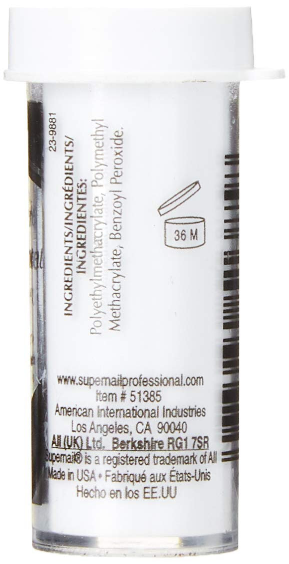 Super Nail Super Nail Supernail French Acrylic Clear Powder - 7 G / .25 Ounce, 0.25 Ounce