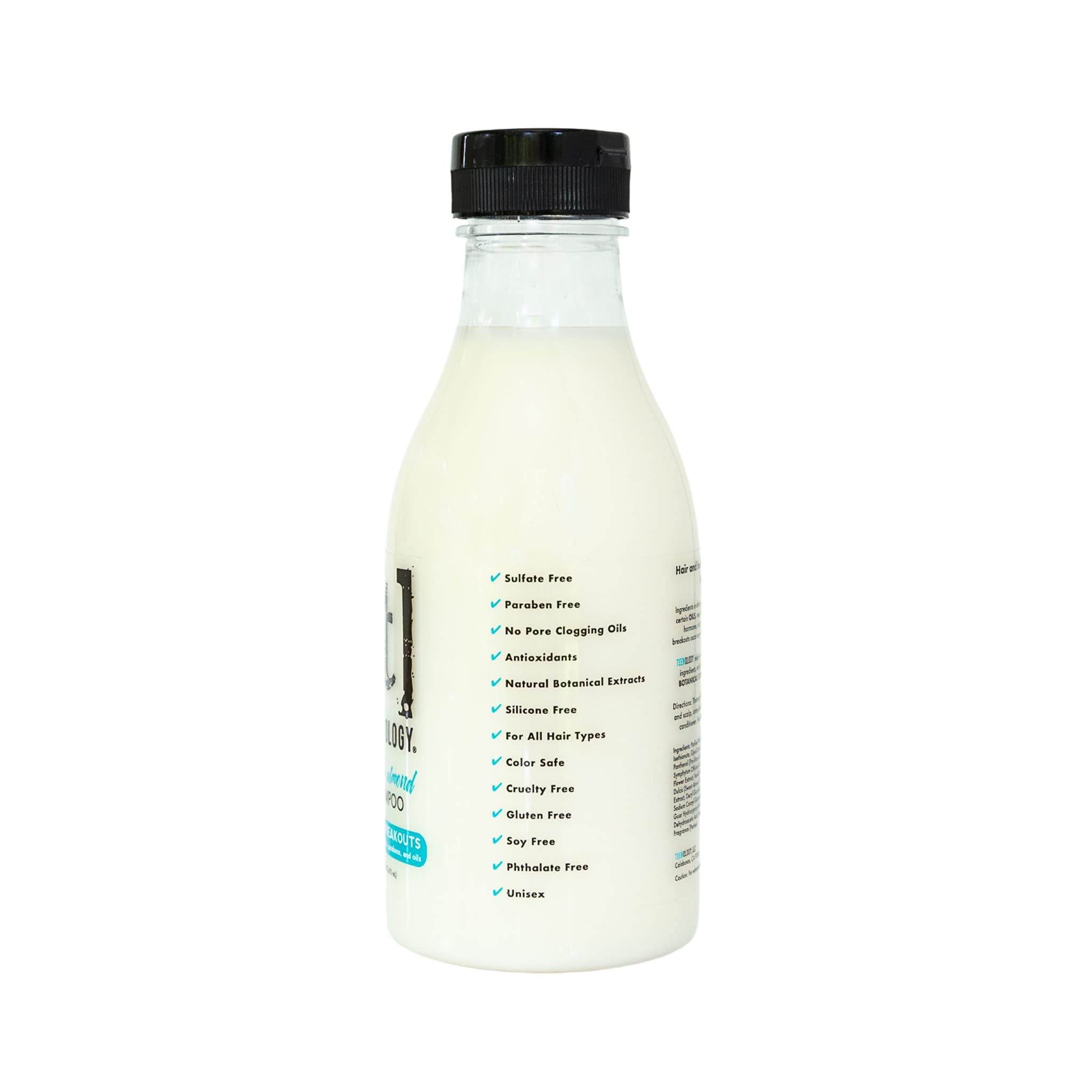 TEENOLOGY Conditioner for Teens - Avoid Forehead Acne and Breakouts - Sulfate and Paraben Free, Noncomedogenic, Natural Botanical Extracts, Vanilla Almond - 16 oz.