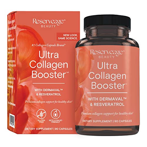 Reserveage Nutrition Ultra Collagen Booster, Skin Supplement, Supports Healthy Collagen Production, 90 Capsules