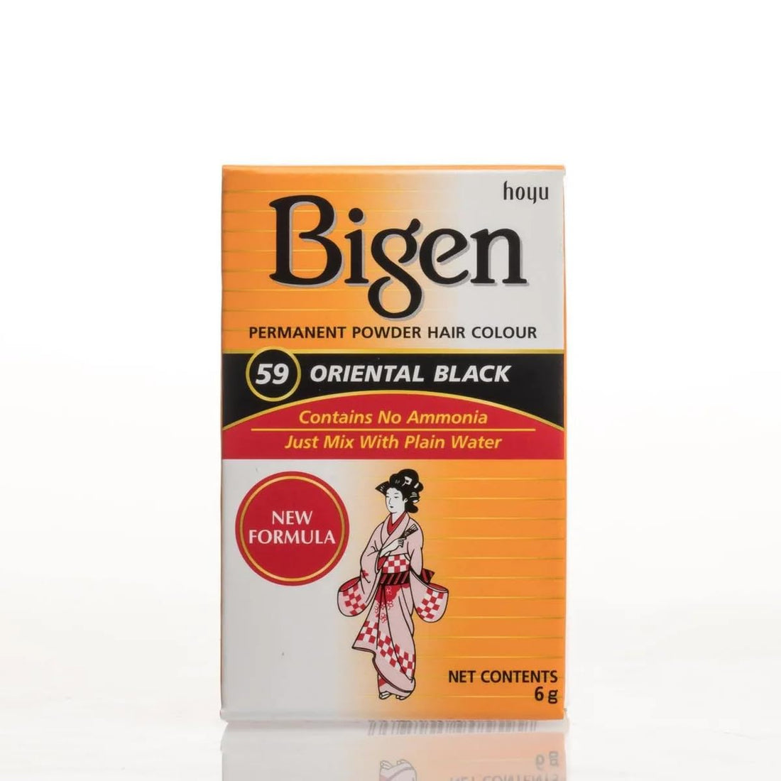 Bigen Powder Hair Color #59 Oriental Black 0.21oz (6 Pack)