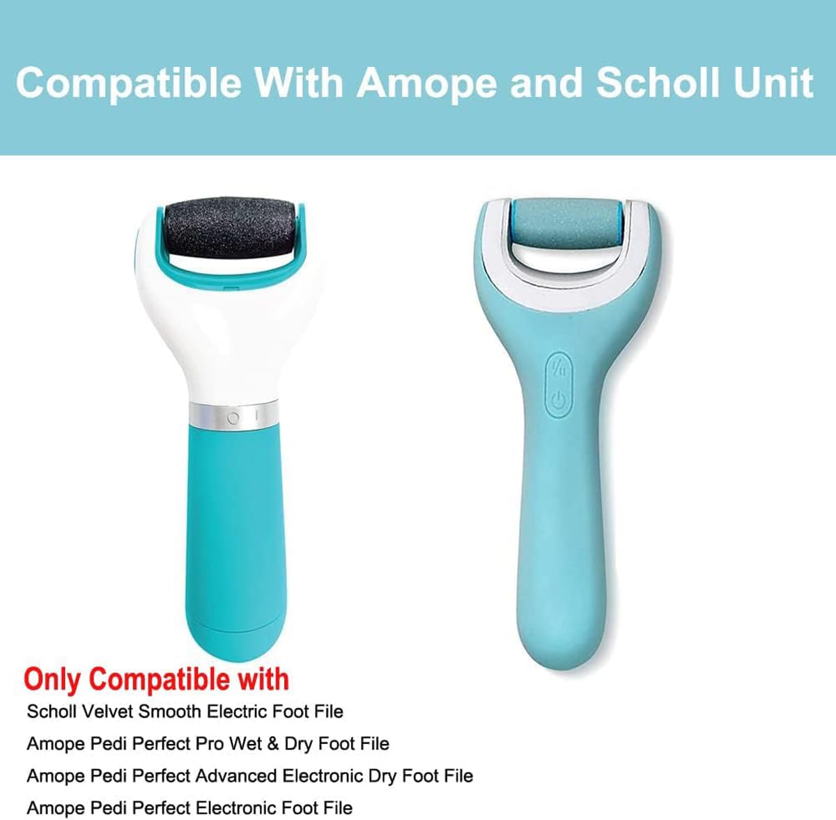 12 Extra Coarse Replacement Roller Refill Heads Compatible with Amope Pedi Refills Electronic Perfect Foot File