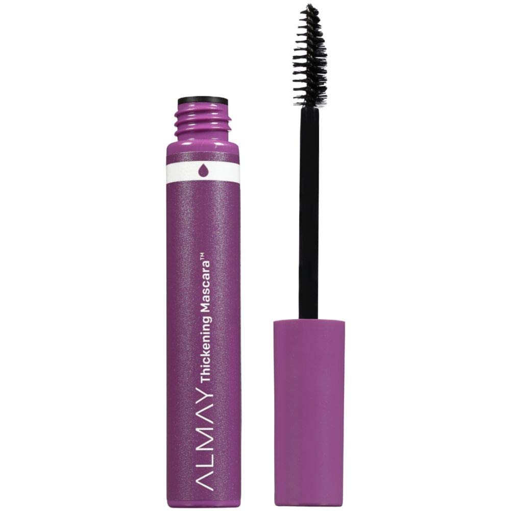 Almay Waterproof Mascara, Thickening Volume & Length Eye Makeup, Ophthalmologist Tested, Fragrance Free, Hypoallergenic, Black, 0.26 Oz