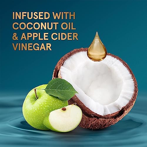 Head & Shoulders Royal Oils Moisturizing Shampoo, Anti Dandruff Treatment for Natural, Curly, and Coily Hair, with Coconut Oil and Apple Cider Vinegar, Sulfate, Paraben & Dye-Free, 12.8 Fl Oz