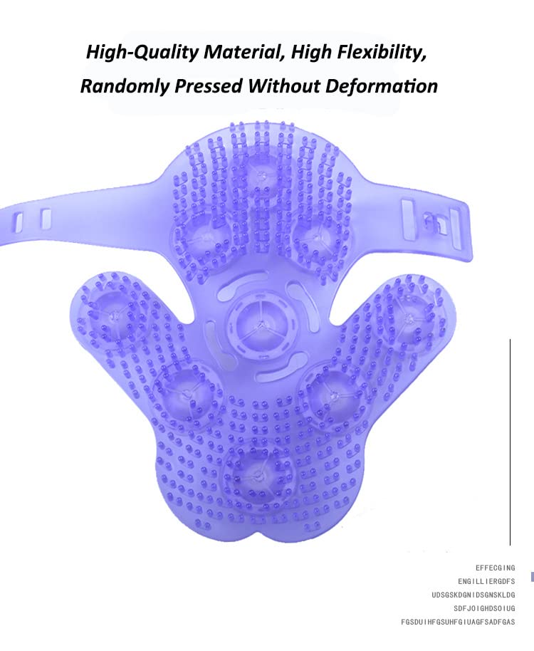 Topwon Palm Shaped Massage Glove 360-degree-roller Metal Roller Ball Beauty Body Care,Cellulite Reduction - Purple