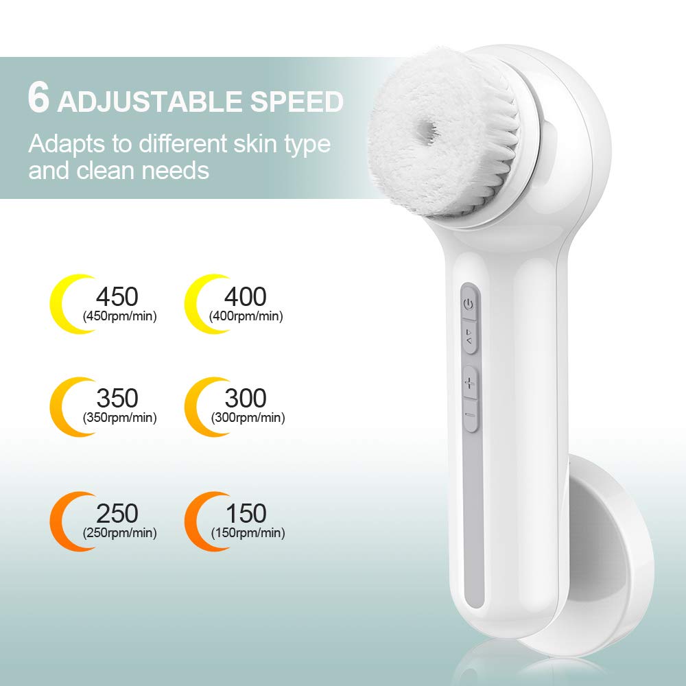 TOUCHBeauty Professional 3IN1 Facial Brush Set, Advanced Ã‚±360Ã‚° Spin Cleansing Brush & Bamboo Charcoal Brush, Dual-charging System for Home use or Travel TB-1766