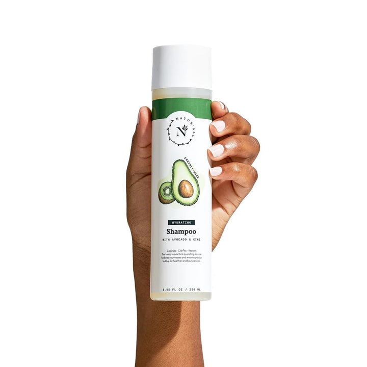 NaturAll Cleansing Sulfate-Free Avocado Shampoo | All Natural, Silicone-Free, Paraben-Free, Cruelty-Free | For Dry, Curly, Coily, or Frizzy Hair | 8 oz