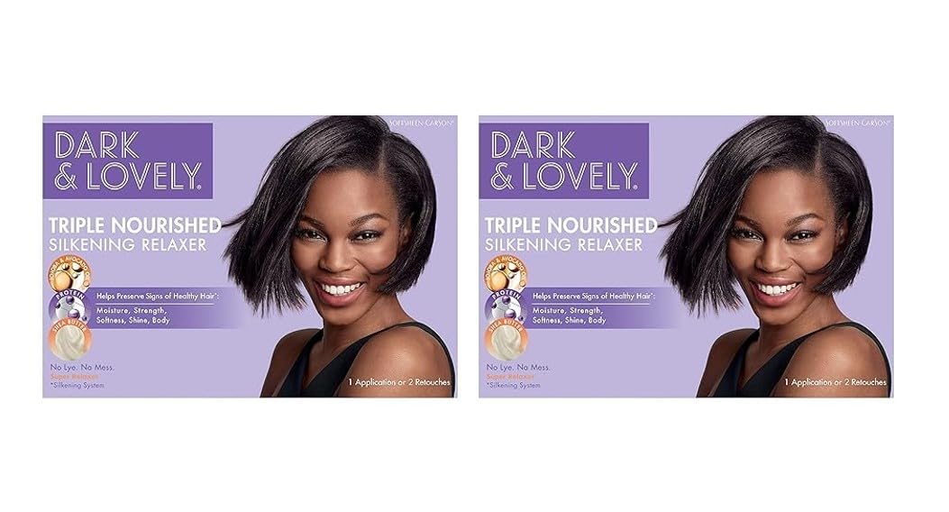 SoftSheen-Carson Dark and Lovely Healthy Gloss 5 Moisturizing No-Lye Relaxer with Shea Butter, Super, 2 Count