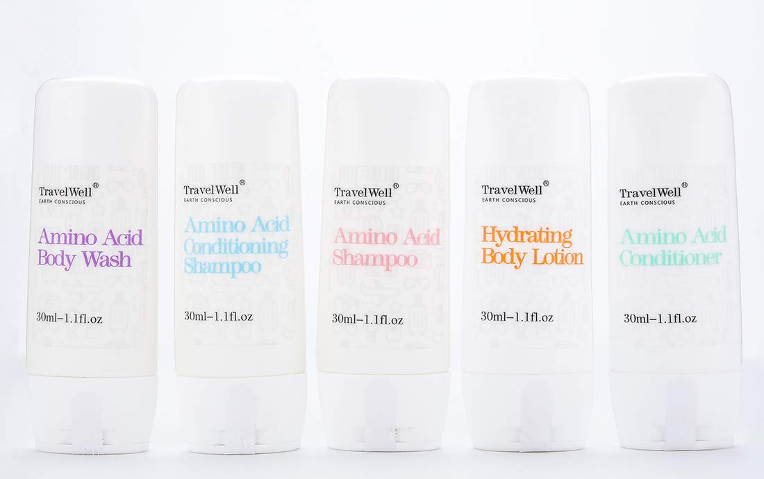 TRAVELWELL Hotel Amenities 30ml Shampoo (25 Bottles) + Conditioner (25 Bottles) + Mini Soap Bars (25 Bars, 28g) | Travel Size Toiletry Set