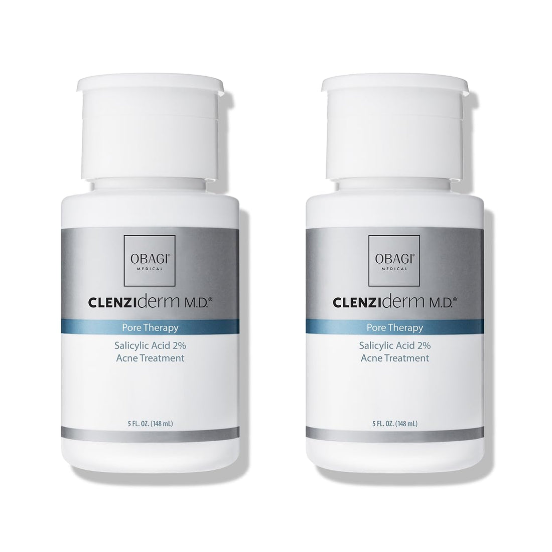 Obagi Medical CLENZIderm M.D. Pore Therapy Acne Treatment, 2% Salicylic Acid Facial Toner for Oily Acne Prone Skin, 5 Fl Oz, Pack of 2