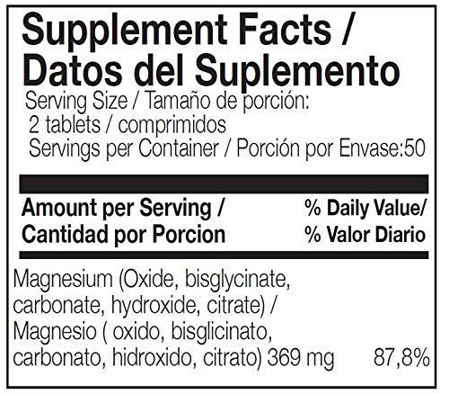 ANA Maria LAJUSTICIA Magnesium Total 5 Salts 100 Tablets, Supports Energy Metabolism, Normal Protein Synthesis, Psychological Function.