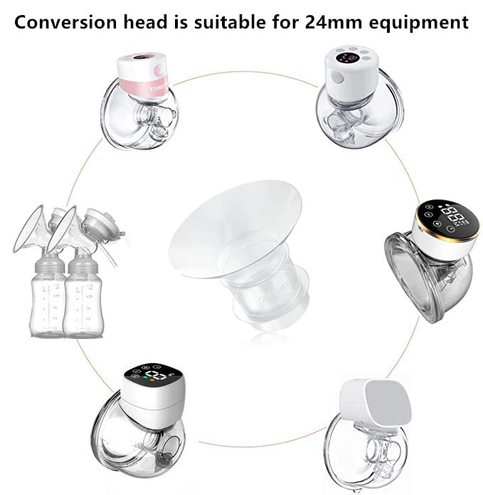 Flange 21mm Replacement,Suitable for S9/S10/S12,Wearable Breast Pump Shield/Flange Insert,Milk Collector 24mm Universal